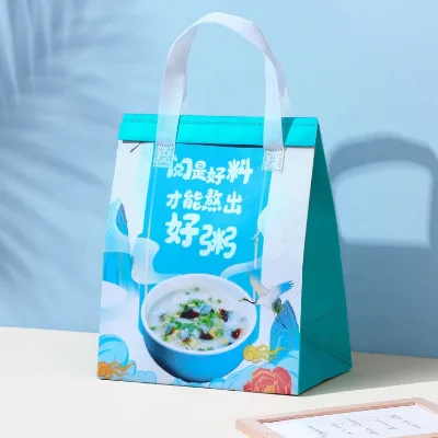 Customize logo Spunbond Bags Fast Food Packing Delivery Bags
