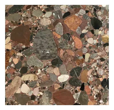 Chinese Palladio Red Rosso Marinace Granite Marble Stone Slabs Tiles With Big Colorful Pebble Grains