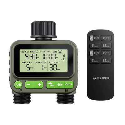 Garden Water Timer WD201-RF Smart Home LCD Irrigation 4-Zone Programmable AA Battery Operated Lawn Plastic Outdoor Use