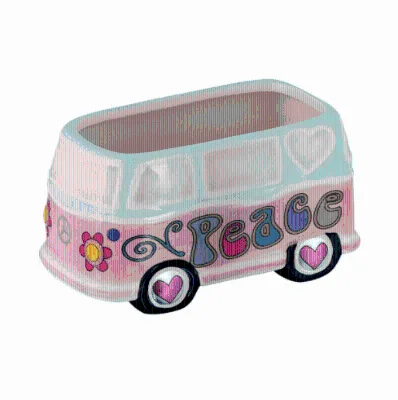 pink Bus Flower Pots Ins Flowerpot Decoration