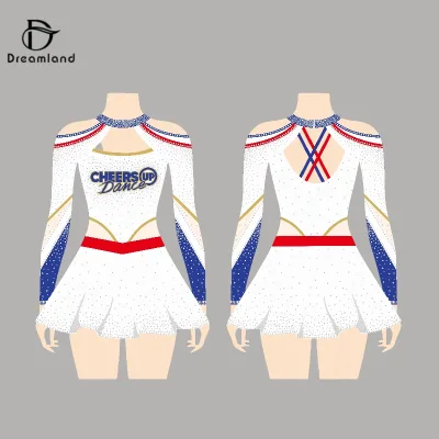 2025 New Arrival Elite Cheerleading Uniforms with Custom Designs Long Sleeves and Skirts for School and All Star Cheer Teams