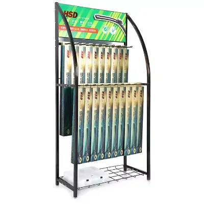 4s Shop Customizable Metal Windshield Wiper Display Stand Supermarket Car Accessories Wiper Blade Rack Storage Wire Shelving