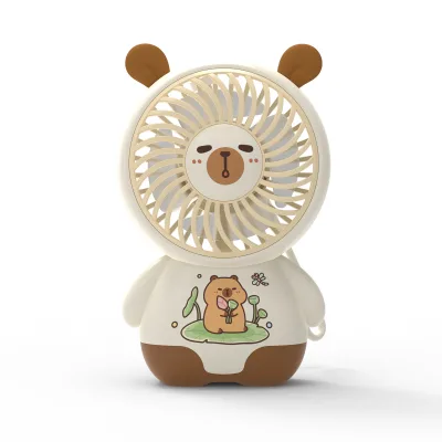 Student Portable Mini USB Capybara FanCharging Fan Handheld and Desktop Small Cute Mini Fan Wholesale