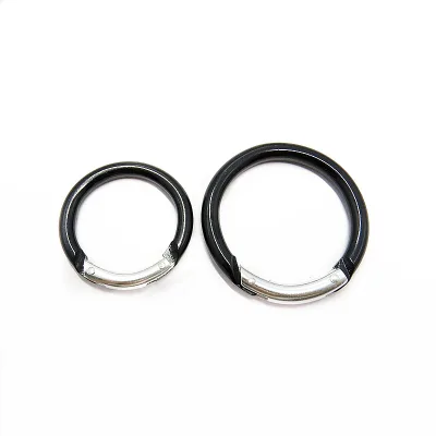 49MM Round Carabiner Circle Carabiner Metal Free Steel Component Bags Rings 15 Mm Gold Laser Logo & Printing Swivel D Ring 093