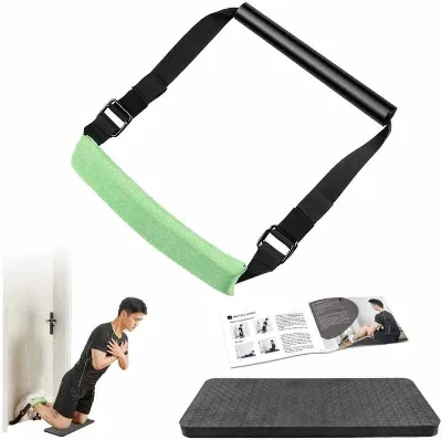Upgraded Squats Nordic Tendon Curl Ab Workout Home Gym Fitness Equipment Hamstring Curl Strap With Knee Pad