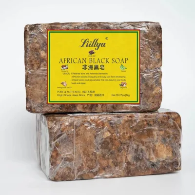 100g Organic Moroccan African Black Soap High Quality Shea Butter Anti-Acne Solid Form with Herbal Ingredients
