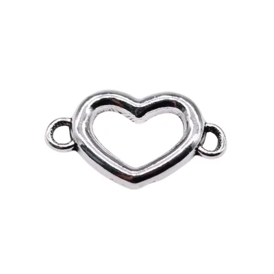 AA0160162 18x11mm Hollow Heart Zinc Alloy Connector for Jewelry Making