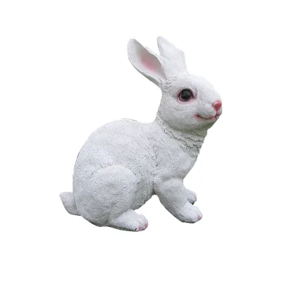 Outdoor Garden Decoration Life Size Rabbit Statues Animal Ornaments Resin Crafts Rabbit Sculpture
