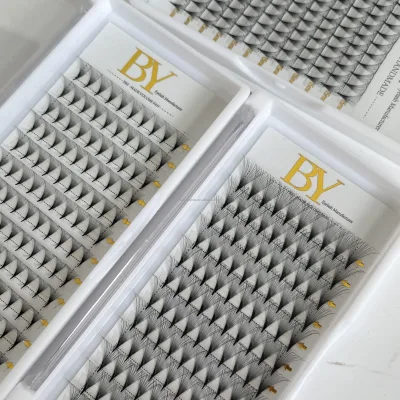 Middle Stem Premade Fans Stock 10D Premade Volume Fan Eyelash Extension 8D Wispy 0.03 0.05 0.07 C D Loose Pre Made Fans Lash