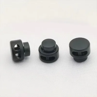 Two Holes Elastic Garment Plastic Double Barrel Cord Locks
