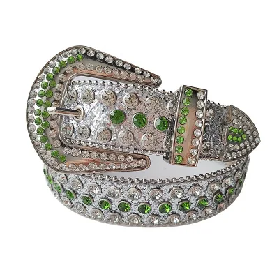 Decorated Women's Belt BlingBling Rhinestone High Quality Western Leather Belt Crystal Women's Belt