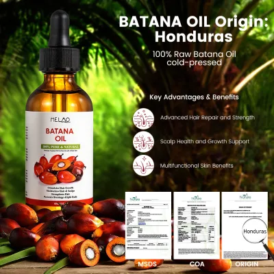 Private Label Hair Essential Oil Rosemary Raw Combo for Strengthening Promotes Hair Thickness Honduran Hair Growth Batana Oil