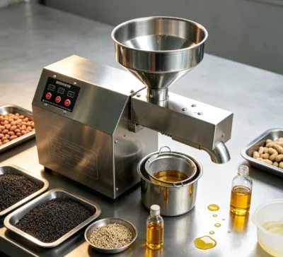Factory Supply Durable Small Commercial Oil Press Machine With Food Grade Housing for Sunflower Coconut Oil Pressing
