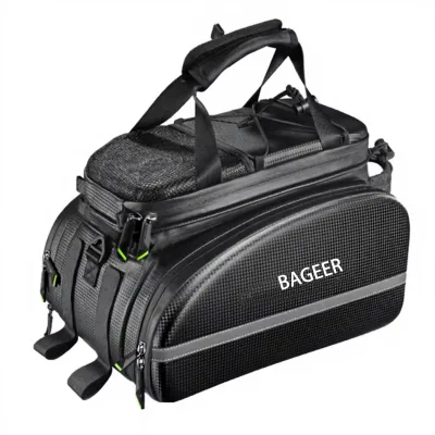 Waterproof Convertible Bike Trunk & Saddle Bag with Detachable Strap Universal Fit 20L-35L Large Capacity for Bicycle Cargo