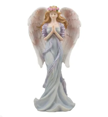Decorative Standing Angel in Prayer Statue for Christian & Religious Decor Sculptures and Figurines or Spiritual Easter