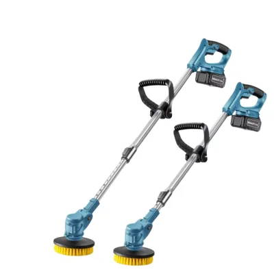 6-in-1 Industrial DIY Electric Spin Scrubber Cordless Cleaning Brush Telescopic Long Handle Shower Scrubber Bathroom Kitchen