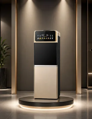 Vertical Office Water Dispenser Plastic Hot/Cold Child Lock Electric for Household Hotel RV Use