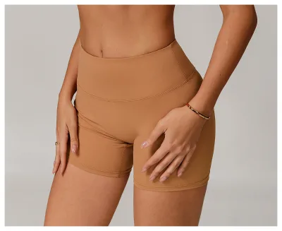Hig Waist V Shape Recycled Yoga Shorts Women Gym Seamed Shorts Cross Sports Pants Fitness for Women