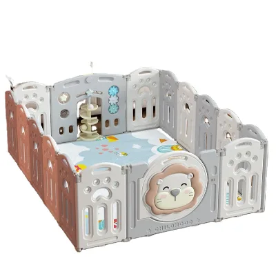 Factory Direct  Indoor Playroom Baby Playhouse  with lion Cartoon Kids Foldable Large Playpen for Indoor Play