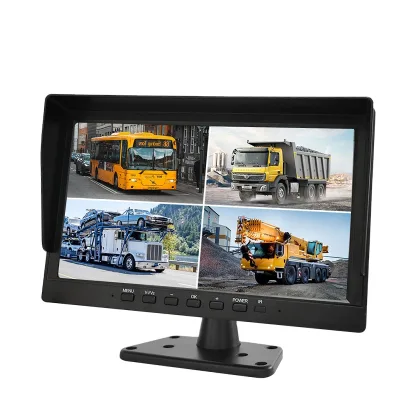 Hd 10.1 Inches Quad-view Car Monitor Support Touch-screen and Infrared Remote Control