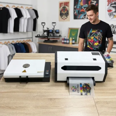 Fninkjet 13" Automatic A3 DTF Tshirt Printer XP600 33cm All-in-One DTF Film Printing Machine with DTF Ink and Flex Support