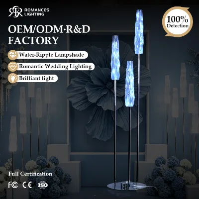 Creative Design Wedding Gold Table Decoration Floor Lamp Stage Background Decoration Wedding Ornament Pathway Guide Light
