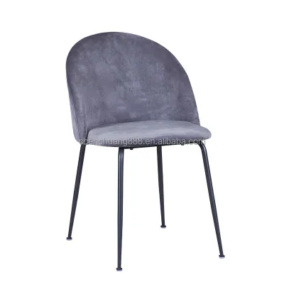 High Quality Color Optional Fabric High Back Metal Leg Dining Chair Is Ergonomic