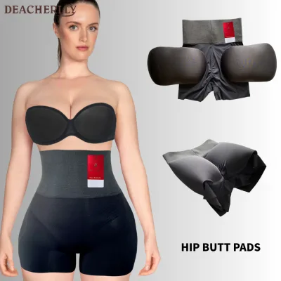 3 in 1 Shapewear Waist Trimmer Band Slim Sheath Support Back Hip Butt Enhancer Padded Body Shaper Shorts