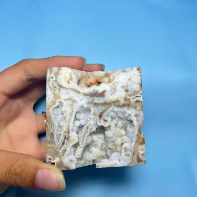 Wholesale Natural Healing Crystal Stone Polished Druzy Geode Square Sphalerite Cubes for Home Decor
