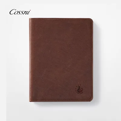 Cossni Embossed Leather Book Cover for A4/A5/A6 Premium Textured Soft Leather Protection Custom Size