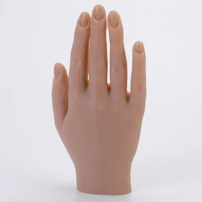 Nail Art Tool Flexible Bendable Nail Training Hand Practice Prosthetic Manicure Soft Training Silicone Hand Nail Practice Hand