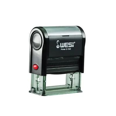 WES Stamp 15x40mm Rectangle Return Stamp with Custom Text Ready to Use Office Seal and Plastic Handle
