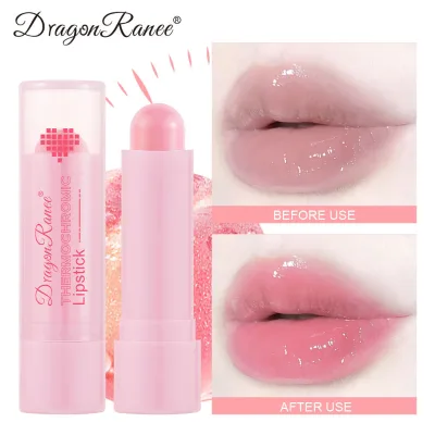 DRAGON RANEE Pink Lip Balm Lipstick for Women Color Changing Moisturizing Non-Fading Nourishing Lip Color Pink Solid Lip Gloss
