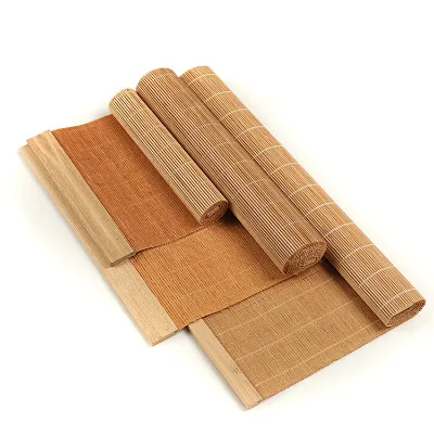 Bamboo Placemat Dining Table Mat Retro Chinese Style Handmade Tea Mat Natural Bamboo Placemats for Home Dinner Party Decor
