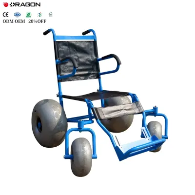 All-terrain Adult Beach Wheelchair with Balloon Tires for Soft Sand Walker & Rollator