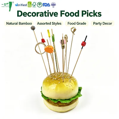 FSC FDA Certified Competitive Price Bamboo Bead Pick Disposable Party Picks for Food