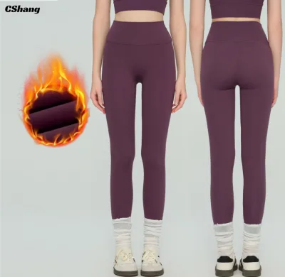 CShang Fashion Women's Clothing Warm Sports Leggings High Waist Butt Lift Breathable Activewear Pants Gym Workout Yoga Leggings