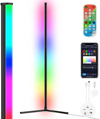 Nordic Corner Floor Lamp Variable Color LED Corner Floor Lamp Nordic Decoration Colorful Corner Floor Lamp Home RGB LED Lighting