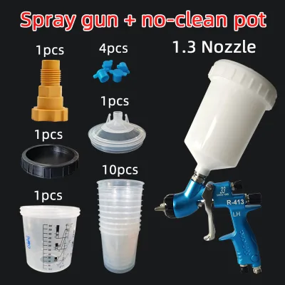 Taiwan Prona R413 Car Paint Varnish Spray Gun High Atomization Saves Paint Can 1.3/1.4 Nozzle