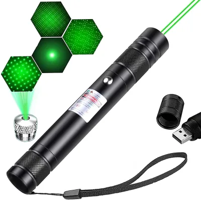 USB Remote Aluminum Laser Pointer Flashlight for Teasing Cats Interactive Pet Movement Toy Teaching Tool