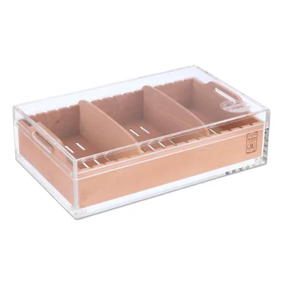 Modern Sustainable Wood Cigar Box Handmade Cedar Humidor Acrylic Humidors Cigar Display Box Large