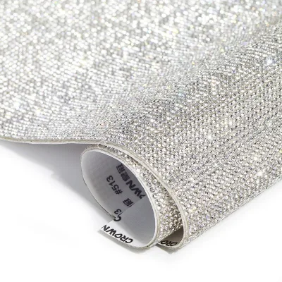 20x24cm Crystal AB Self-Adhesive Glass Rhinestone Stickers Sheet for Nail Supplies DIY Handicraft Glitter Decoration