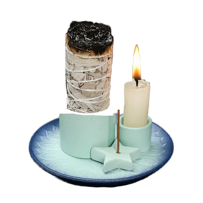Ceramic Tibetan Incense Holder Sage Holder Burner Smudging Tray Palo Santo Spring Summer Fall All-Season Wedding Wise