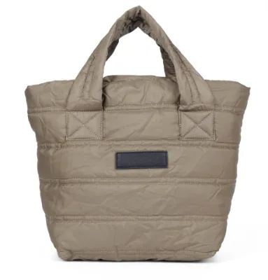 Quilted Design Handbag Waterproof Nylon Ladies Tote Handbag