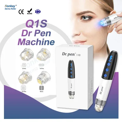 New Design Painless Absorption Dual Light Assist Ems Micro Needling Bio Pen Microneedling Drpen Q1s For Skin