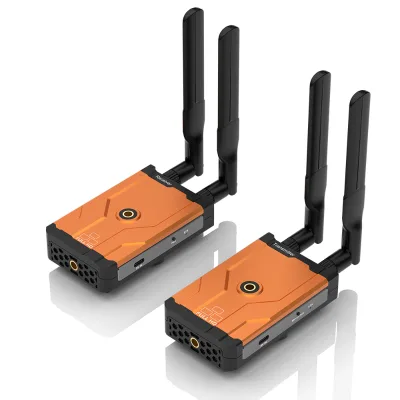 HOOMC Wireless HDMI Transmitter and Receiver 1640ft/500m 1080P60Hz Plug and Play Portable 5G for Video Audio to Monitor From PC