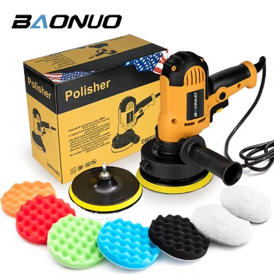 700W Industrial Car Polisher 125mm Handheld Electric Buffer Waxer Portable Auto Detailing Machine With Polish Pads