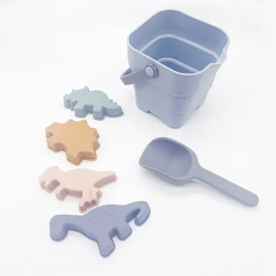 Kids Friendly New Portable Silicone Sand Bucket Toys,Toddlers and Baby Sandbox Toys