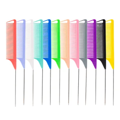 Salon Dye Parting Combs Afro Highlighted Comb Hair Straightener Highlighting Comb Barber Tools with Four Options