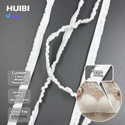 G0634 Elastic Ruffle Edge Lace Webbing Garment Trim Decorative Band for Underwear Clothing DIY Sewing Accessories